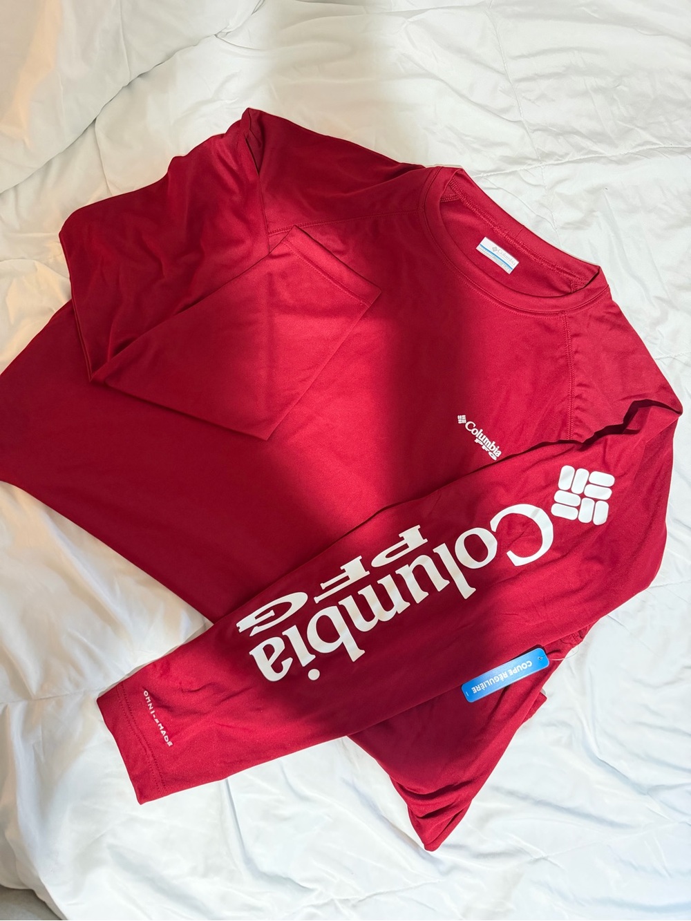 Columbia Red Long Sleeve Logo Tee